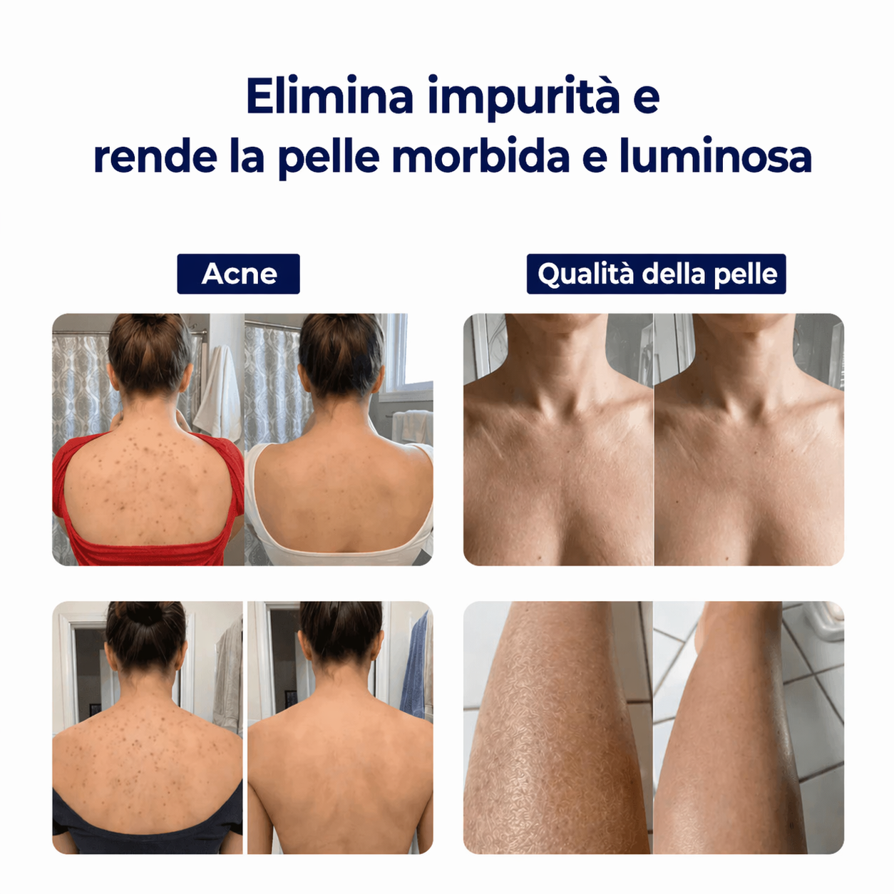 Telo da doccia esfoliante antibatterico